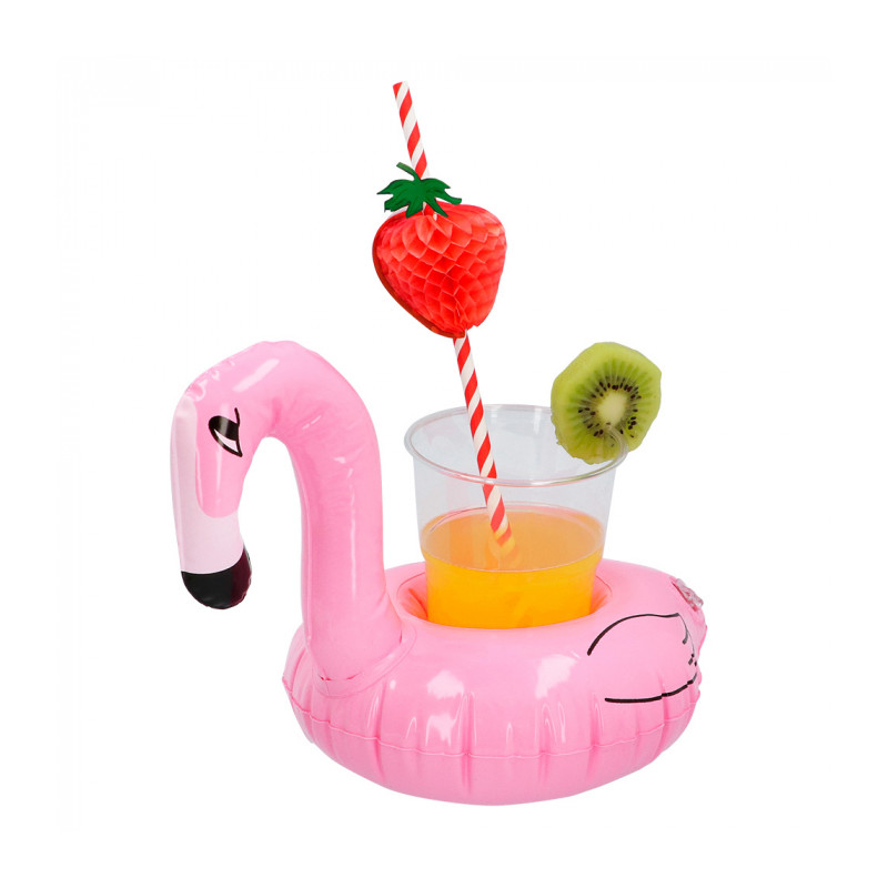 Nafukovací stojan na nápoje v tvare plameniaka